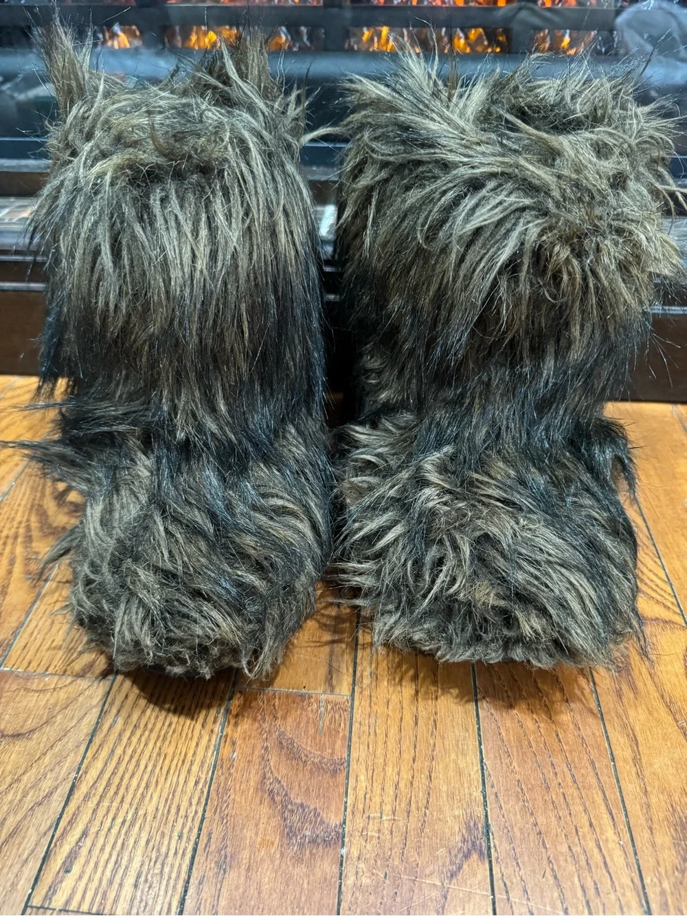 BearPaw Women’s Faux Fur Tall Boot Slippers - Brown - Picture 2 of 8